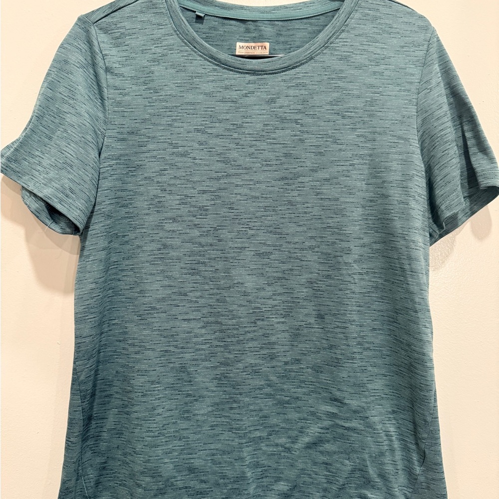 Mondetta Teal Short Sleeve Women's Top